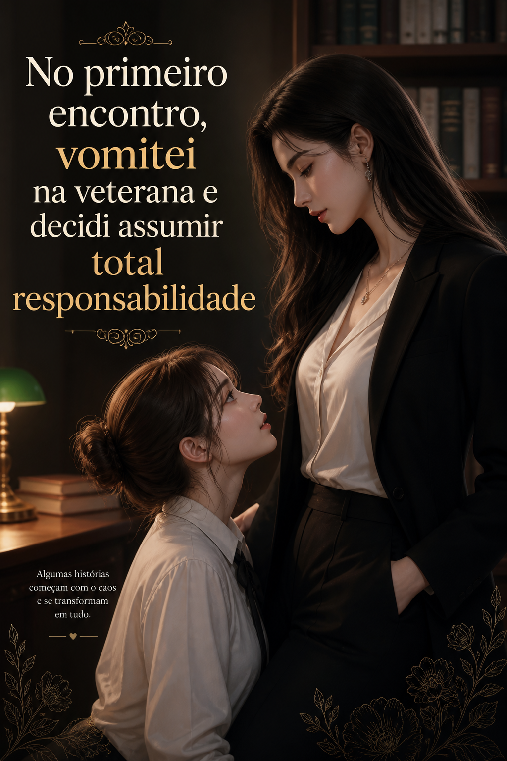 No primeiro encontro, vomitei na veterana e decidi assumir total responsabilidade